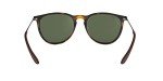 Ray-Ban Erika Round Sunglasses, Light Havana/Green