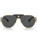 Versace Gold Frame Sunglasses with Dark Grey Lenses