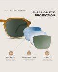 WearMe Pro Men's Polarized Square Sunglasses - Sunset Tortoise