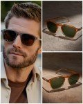 WearMe Pro Men's Polarized Square Sunglasses - Sunset Tortoise