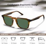 CARFIA Classic Square Polarized Sunglasses for Men