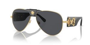 Versace Gold Frame Sunglasses for Men 62mm