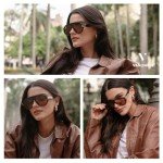 VANLINKER Oversized Retro Polarized Aviator Sunglasses