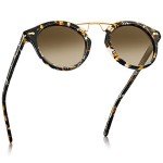 CARFIA Women's Retro Double Bridge Brown Sunglasses