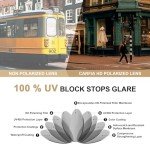 CARFIA Women's Retro Double Bridge Brown Sunglasses