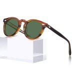 CARFIA Retro Polarized Round Sunglasses for Men