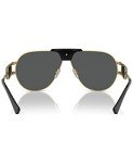 Versace Gold Frame Sunglasses with Dark Grey Lenses
