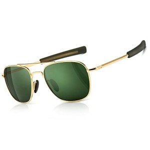 Men's Military Style Polarized Aviator Sunglasses