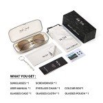 Veda Tinda Vision Round Polarized Sunglasses - Gold Frame