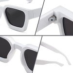 Retro 90s Square Sunglasses with UV400 Protection
