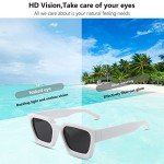 Retro 90s Square Sunglasses with UV400 Protection