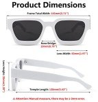 Retro 90s Square Sunglasses with UV400 Protection