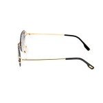 Purple Gradient Rimless Diamond Cut Frame Sunglasses