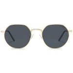 SOJOS Vintage Round Polygon Polarized Sunglasses