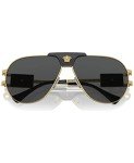 Versace Gold Frame Sunglasses with Dark Grey Lenses