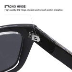 Baililai Polarized UV Protection Sunglasses (Black/Transparent)