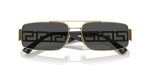Versace Gold Frame Sunglasses with Dark Grey Lenses
