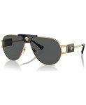 Versace Gold Frame Sunglasses with Dark Grey Lenses