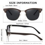 AEVOGUE Polarized Retro Semi-Rimless Sunglasses