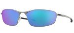 Oakley Whisker Oval Sunglasses, Satin Chrome/Prizm