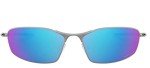 Oakley Whisker Oval Sunglasses, Satin Chrome/Prizm