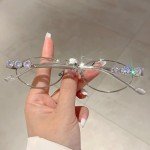 Trendy Oval Rhinestone Sunglasses for Women