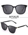 Myiaur Women's Large Polarized Mirrored Sunglasses