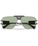Versace Gunmetal Frame Sunglasses with Green Lenses