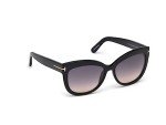 Tom Ford Alistair Cat-Eye Sunglasses in Shiny Black