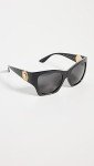 Versace Black Fashion Sunglasses with Grey Lens