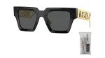Versace VE4431 50MM Black Square Sunglasses with Kit