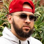 Gem Cut Rimless Square Sunglasses in Purple Smoke