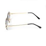 Gem Cut Rimless Square Sunglasses in Purple Smoke