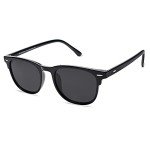 SOJOS Retro Square Polarized Sunglasses - Black/Grey