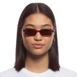 Le Specs Pilferer Rectangle Sunglasses - Toffee Tort