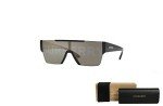 Burberry Rectangular Black/Grey Sunglasses for Men + Kit