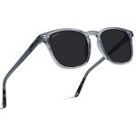 Polarized Rounded Square Men's Sunglasses - Denim Blue