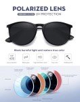 Trendy Women's Polarized Retro Round Sunglasses - 3 Pack