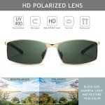 SUNGHT Polarized Men's Lightweight Rectangular Sunglasses