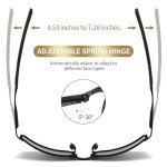 SUNGHT Polarized Men's Lightweight Rectangular Sunglasses