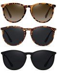 Trendy Women's Polarized Retro Round Sunglasses - 3 Pack