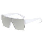 Stylish Mirrored Flat Top Square Sunglasses