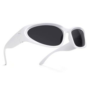 GUVIVI Oval Wrap Around Fashion Sunglasses