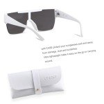 Stylish Mirrored Flat Top Square Sunglasses