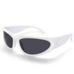 GUVIVI Oval Wrap Around Fashion Sunglasses