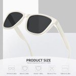 Trendy Polarized Designer Sunglasses - White/Grey Frame
