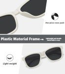 Trendy Polarized Designer Sunglasses - White/Grey Frame