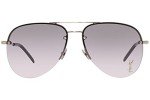 Saint Laurent Women's Silver Aviator Sunglasses