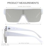 Stylish Mirrored Flat Top Square Sunglasses