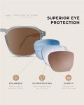 WearMe Pro Men's Polarized Square Sunglasses - Moonrock